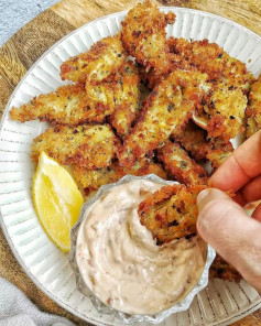 Crispy Fried Artichokes! Served with a Creamy Chipotle Dip! 🧡