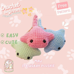 crochet beginner free pattern maw stringray plushie