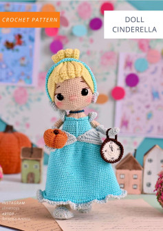 crochet pattern doll cinderella