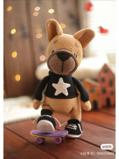 crochet pattern french bulldog buddy