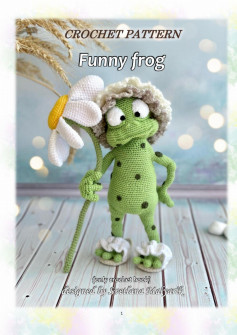 CROCHET PATTERN Funny frog (only crochet hook)