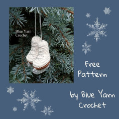 crochet snow boots christmas tree decoration pattern