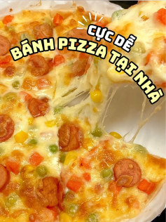 cực dễ công thức bánh pizza tại nhà