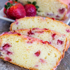 Deliciously moist and flavorful, this Strawberry Pound Cake is a one-bowl treat with a sweet glaze. It’s the perfect spring dessert!⁠