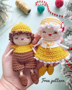 Doll couple crochet pattern