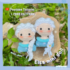 elsa mini doll crochet pattern.