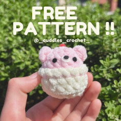 FREE BABY CUPCAKE BEAR PATTERN !! 🍰