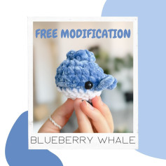 🫐 🐳 FREE BLUEBERRY WHALE MOD 🫐 🐳 (NO SEW)