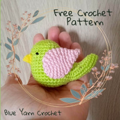 FREE crochet pattern bulue yearn crochet bird