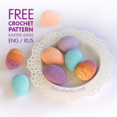 free crochet pattern easter eggs eng / rus