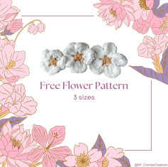 FREE flower pattern! 🌸 3 size