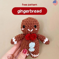 Free gingerbread man pattern 💓 ! bow