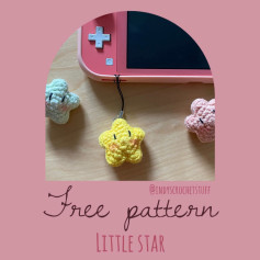 Free little star crochet pattern ⭐️🩷