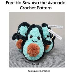 free no sew ava the avocado crochet pattern