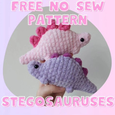 free no sew pattern stegosauruses