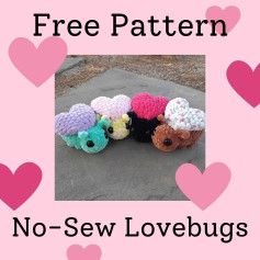 free patern no sew lovebugs