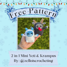 free pattern 2 in 1 mini yeti krampus