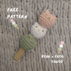 free pattern bear frog dango