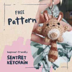 free pattern beginner friendly sentret keychain