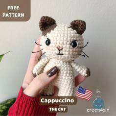 Free Pattern: Cappuccino the Cat. Cat-ppuccino.