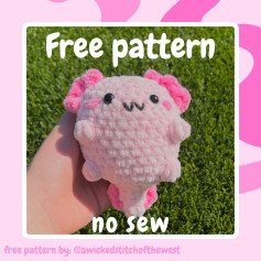 Free Pattern: Chubby axolotl! 💗