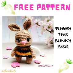 free pattern fuzzy the bunny bee