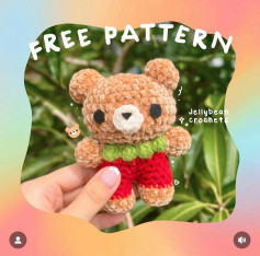 free pattern jellybean crochets bear