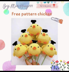 free pattern keychain chicken