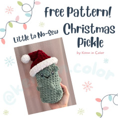 free pattern little to no sew christmas pickle