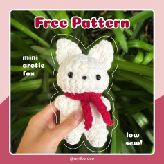 free pattern mini arctic fox