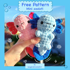 Free pattern - Mini axolotl 🫧