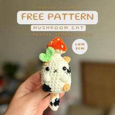 free pattern mushroom cat