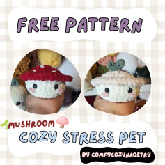 free pattern mushroom cozy stress pet