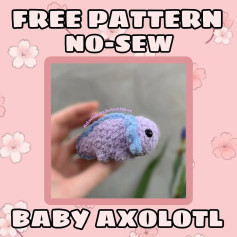 free pattern no sew baby axolotl