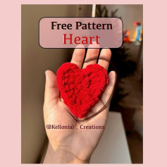 free pattern red heart in hand