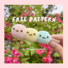 𖤐 (FREE PATTERN!!) sumikko gurashi tapioca dango ! ‧₊˚༄