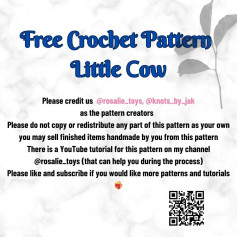 FREE Pattern the Little COW 🐄🌿🐄