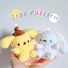 Free Pompompurin &amp; cinnamoroll pattern ❄️💓 !