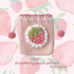 FREE strawberry pouch pattern