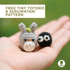 free tiny totoro susuwatari pattern