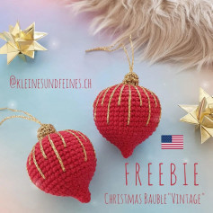 freebie christmas bauble vintage