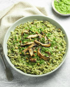 GARLIC MUSHROOM PESTO RISOTTO