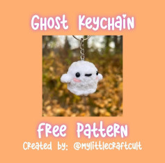 ghost keychain free pattern