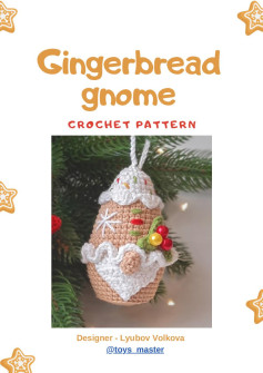 Gingerbread gnome CROCHET PATTERN