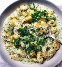 🌿Gnocchi in a creamy green sauce🌿