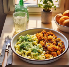 Green Pea & Cauliflower Pasta 🌿⁣