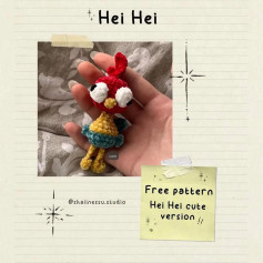 hei hei free pattern cute version, Crochet pattern of chicken with bulging eyes