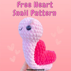 Here is the free pattern for the heart snail ❤️🐌