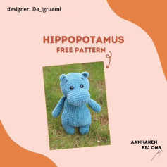 hippopotamus free pattern