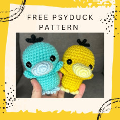 Introducing my second FREE pattern 🥳 Psyduck!!!